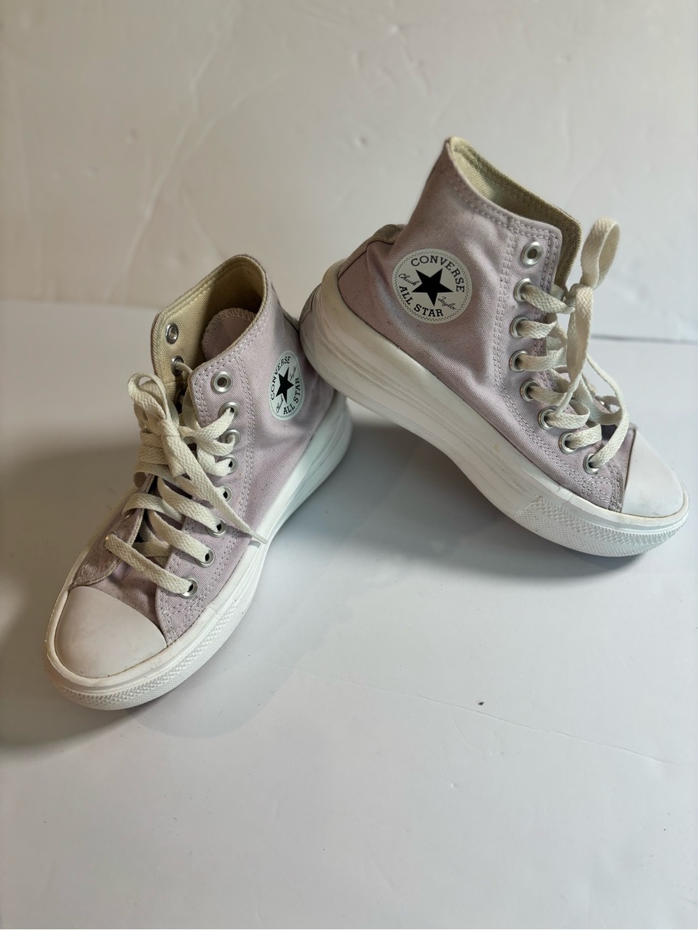 Converse Women’s High Top Platform Sneakers - Light Purple